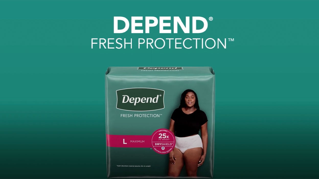 Depend Fresh Protection Adult Incontinence Underwear for Women, Maximum, L,  Blush, 17Ct 