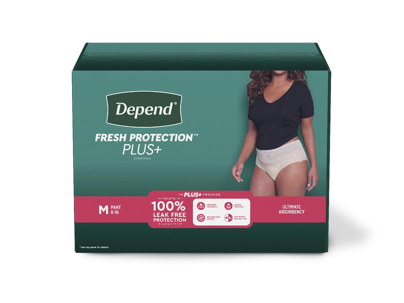 Depend Protection Plus+ Underwear Ultimate Absorbency X84