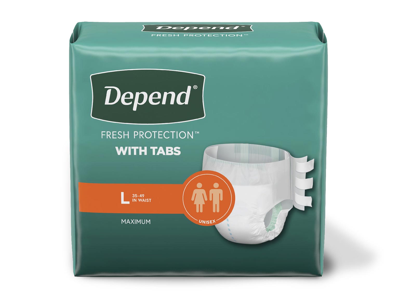 Protection with Tabs, Incontinence Briefs