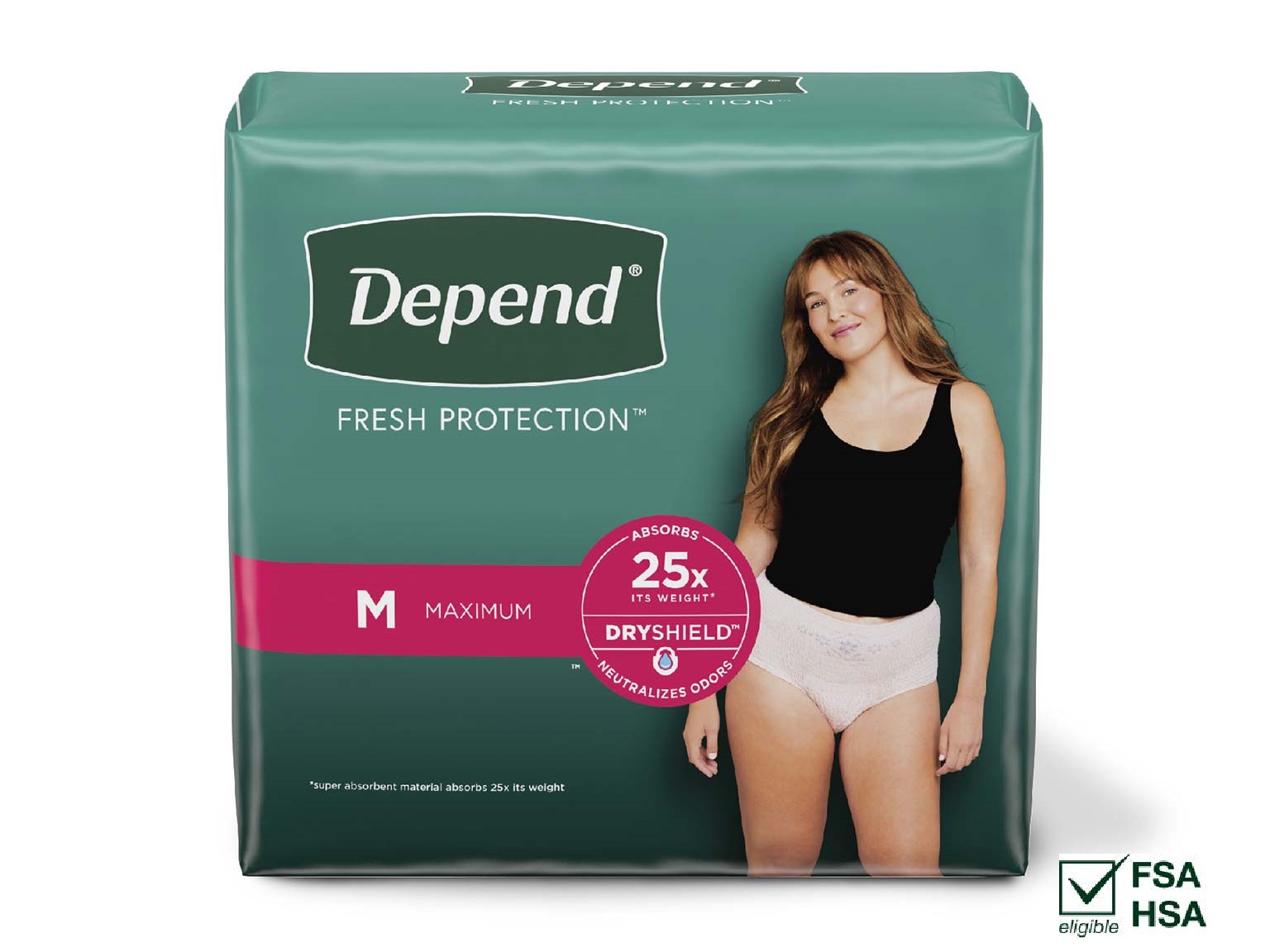 Fresh Protection Incontinence Underwear for Women Depend US